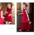 Vestito doppio uso bimba ragazza bianco o rosso