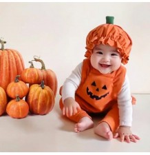 Costume complet de citrouille d'Halloween, 3 pièces