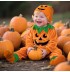 Complete 3-piece Halloween pumpkin costume for baby