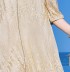 Robe pour la grossesse en tissu de soie à manches 3/4.