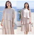 Robe de grossesse formelle ample à manches 3/4