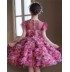 Vestito cerimonia ricamato con fiori per bambina ragazza