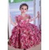 Vestito cerimonia ricamato con fiori per bambina ragazza