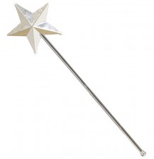 Silver 3D magic wand