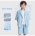Completo estivo per bambino / ragazzo 2 pezzi colore blu