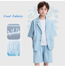 Completo estivo per bambino / ragazzo 2 pezzi colore blu