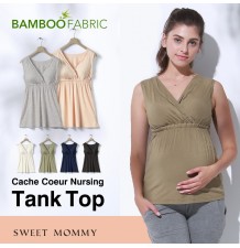 Bamboo fabric maternity nursing tank 