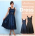 Chambray Maternity Nursing Formal Dress with Petticoat 