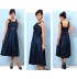Chambray Maternity Nursing Formal Dress with Petticoat 