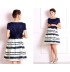Maternity and nursing short sleeve formal dress 