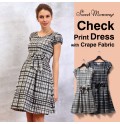 Check Print Maternity Nursing Dress 