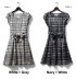 Check Print Maternity Nursing Dress 
