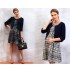 Check Print Maternity Nursing Dress 