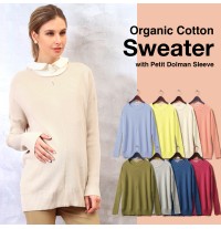 Pull-over de Coton Bio Premaman et Allaitement 