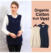 Top tricoté de grossesse et allaitement en coton bio 