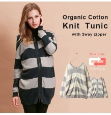 Two sides maternity nursing Pull & Cardigan in organic cotton 
