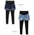 Short de grossesse en jean avec leggings en bambou integrés