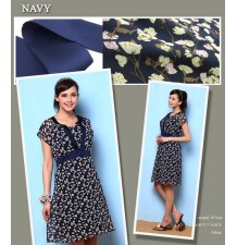 Sweet Flower Print Chiffon Maternity Nursing Dress 