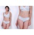 Slip taille basse élastiqué avec dentelle  