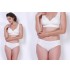 Slip taille basse élastiqué avec dentelle  