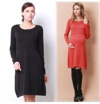 Vestito di maglia A Maniche Lunghe Di Cotone Biologico