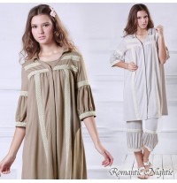 Pyjama Premaman Allaitement Avec Dentelle Romantique 