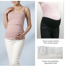 Jeans denim Premaman a vita bassa 