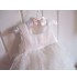 Vestito Cerimonia Damigella Bambina Bianco Rosa 9M - 6 anni