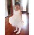 Vestito Cerimonia Damigella Bambina Bianco Rosa 9M - 6 anni