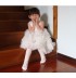 Vestito Cerimonia Damigella Bambina Bianco Rosa 9M - 6 anni