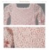 Baby flower girl long sleeve pink formal dress 