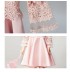 Baby flower girl long sleeve pink formal dress 