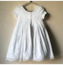 Abitino Cerimonia bambina Damigella con inserti di pizzo 2-6 anni 
