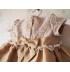 Robe de céremonie fille Demoiselle d'honneur en tissu Chantung rose ou champagne 