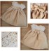Robe de céremonie fille Demoiselle d'honneur en tissu Chantung rose ou champagne 