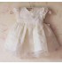 Robe blanche de cérémonie et demoiselle d'honneur petite fille 6-24 mois 