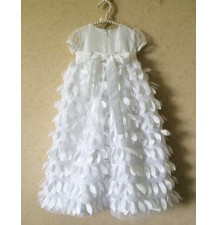 White baby girl ceremony/christening dress 3-24 months