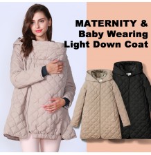Doudoune de portage légère maman enfant avec insert