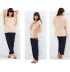 Adjustable Waist Fine Linen Maternity Trousers 