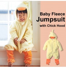 Tutina costume di carnevale da pulcino foderata in cotone biologico