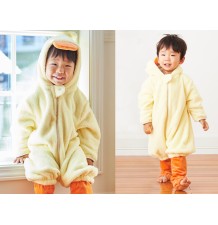 Tutina costume di carnevale da pulcino foderata in cotone biologico