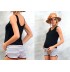 Multi-color stripe all-in-one maternity and nursing  swimwear