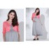 Fake layered Maternity Nursing Maxi Dress 