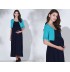 Fake layered Maternity Nursing Maxi Dress 