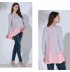 Maternity and nursing long sleeve and double layer top 