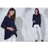 Maternity and nursing long sleeve and double layer top 
