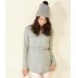 Cotton round neck and long sleeve nursing top 
