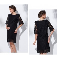 Maternity and nursing lace formal dress nursing elegant dress