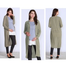 Maternity and nursing cardigan with multipurpose extension