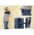 3/4 cropped maternity jeans with detachable waist extension